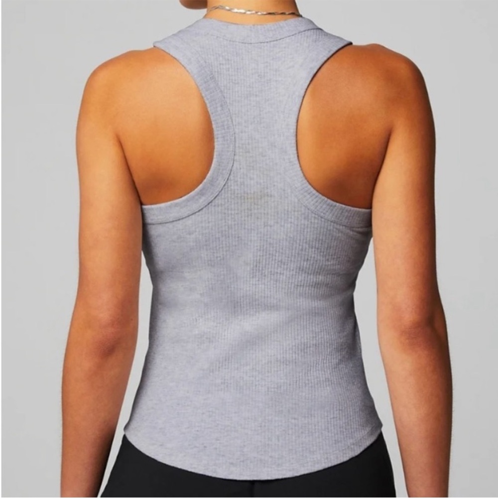Fabletics Heather Gray Ribbed Tank